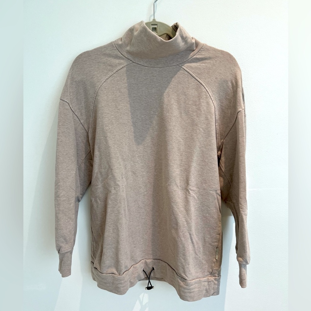 Varley Morrison High Neck Sweatshirt S Pullover Sphinx Beige Oversize Raglan